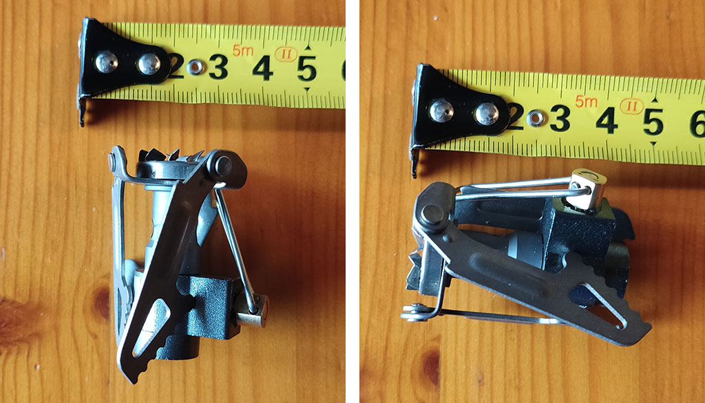 Hornillo BRS 3000-T - dimensiones plegado