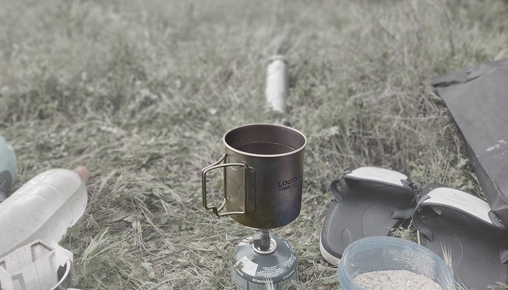 Taza de titanio Lixada